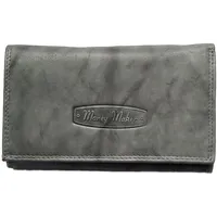 Money Maker Damen Leder Geldbörse Damen Portemonnaie Damen Geldbeutel - Lang versch. Farben (one size, grau)