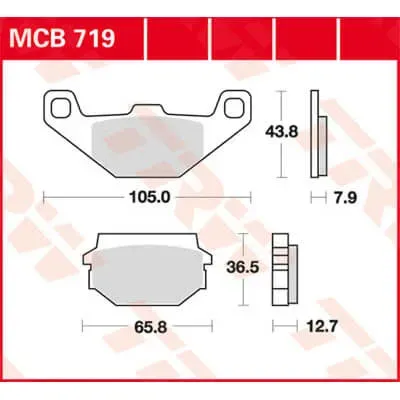 TRW Lucas MCB719 Bremsbelag