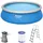 BESTWAY Fast Set Aufstellpool ⌀ 457 x 122 cm Blau inkl. Filterpumpe + Leiter