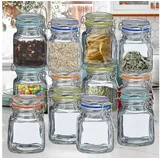 Cepewa Bügelglas 12er Set Einmachglas Gewürzglas Aufbewahrungsglas 100ml Fassungsvermögen