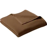 Biederlack Wohndecke »Cotton Home«, im Uni Design, Kuscheldecke braun