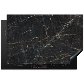 onlywow Herdabdeckplatte 81 x 52 cm Gold/Schwarz/Grau