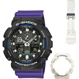 G-SHOCK Casio G-SHOCK Original GA-100 SET Herrenuhr Casio-GA-100B-Set078 - Schwarz/Schwarz