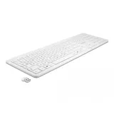 Delock Tastatur 2,4 GHz kabellos weiß (flach)