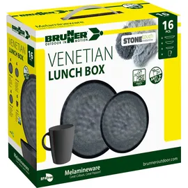 Brunner Midday Venetian Geschirr-Set 16-tlg. blau/schwarz