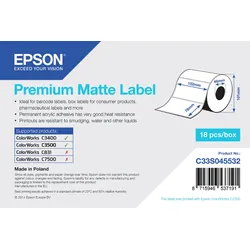 Epson Etikettenrolle, Normalpapier, 102x76mm, C33S045532