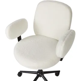 Beliani Moraga Bouclé Cremeweiß