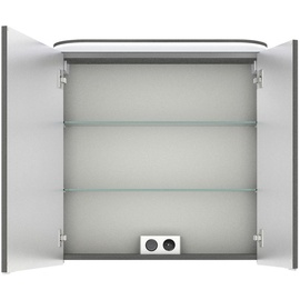 Pelipal Spiegelschrank Graphitfarben - 70x72.3x17 cm