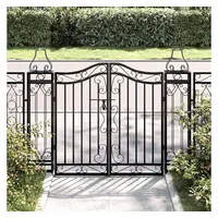 vidaXL Schmiedeeisen Gartentor 121 x 8 x 100 cm schwarz 363430