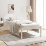 Seniorenbett Weiß 75x190 Cm Massivholz Kiefer