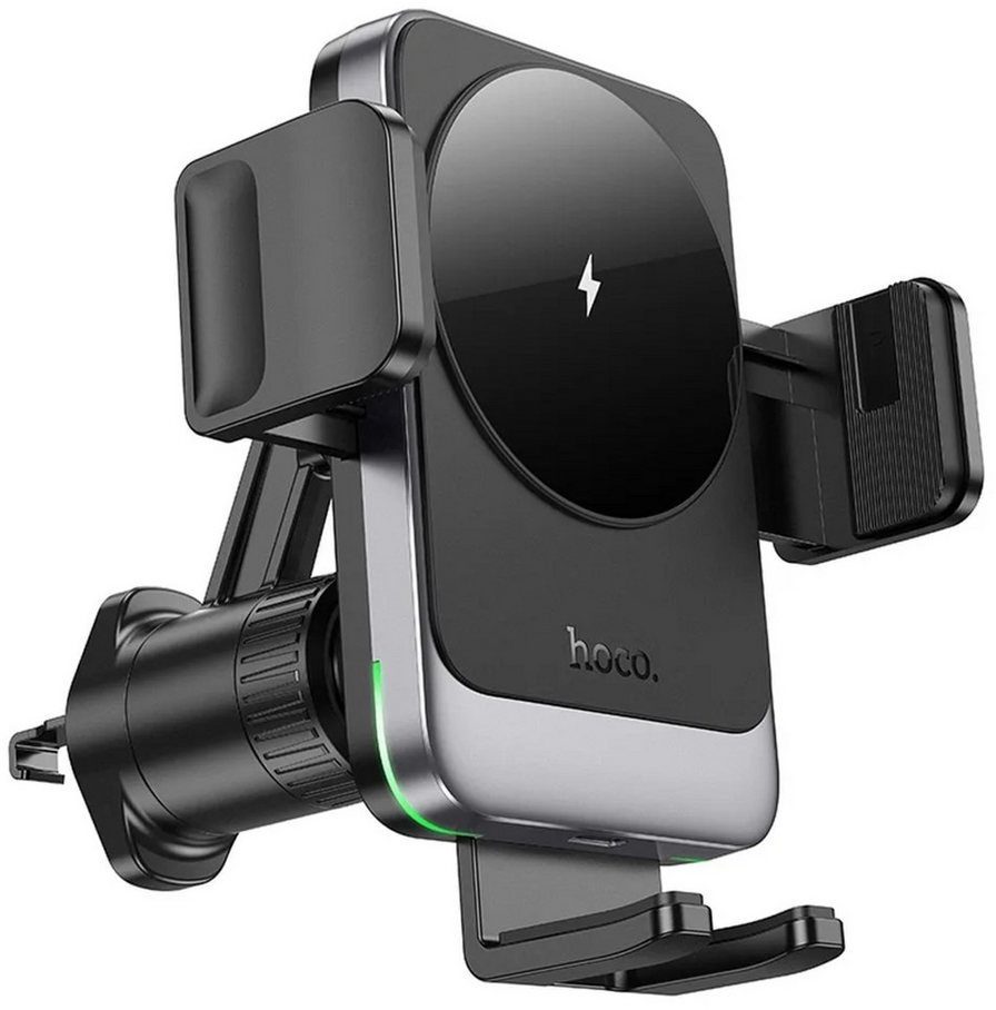 HOCO Autohalterung für die Lüftung mit induktiver Aufladung in Schwarz Smartphone-Halterung schwarz