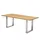 Niehoff Noah Gartentisch 200 x 95 x 76 cm Teak gebürstet/braun/silberfarben