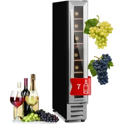 Klarstein Vinovilla 7 Built-in Uno Einbau-Weinkühlschrank Glas Edelstahl Edelstahl