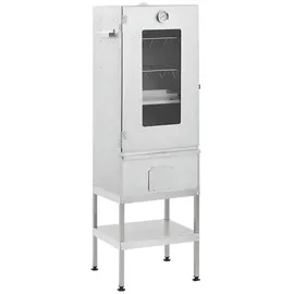 vidaXL Räucherofen mit Tisch silber