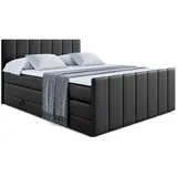 altdecor Moeti-Z King 160 x 200 cm H3/H4 Schwarz Hochglanz