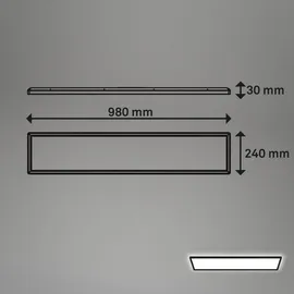 Briloner Tava 1-flg. 98 cm schwarz