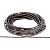 AURORIS - 5m Lederband rund - Ø 1mm - antik-braungrau