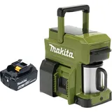 Makita DCM 501 GO Akku Kaffeemaschine 12 V max. / 18 V Olive + 1x Akku 6,0 Ah - ohne Ladegerät