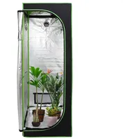 Jopassy Growzelt 60x60x180CM – Robustes Indoor Grow Box aus 600D Polyester, Lichtdicht, Wasserdicht mit PVC Transparentfenster – Perfekt für Pflanzenwachstum – Grow Tent für Verschiedene Umgebungen