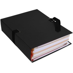 EXACOMPTA 10er-Pack Dokumentenmappe »Papier toillé« schwarz, 24x32 cm