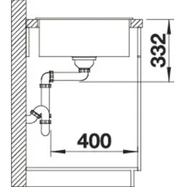 Blanco Zia 5 S reversibel mit Ablauffernbedienung softweiß (527203)