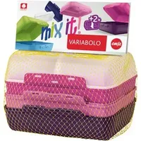 Emsa Lunchbox Variabolo Mix It 517052, Kunststoff, 4 kombinierbare Halbschalen, 16x7x11 cm, 2 Stück