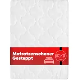 Eve Textile® Gesteppter Matratzenschoner 180x200 cm Matratzenauflage Matratzenbezug; Topper Milbenbezug Matratzenhülle bis 20 cm Matratzenhöhe; Matratzentopper für Betten & Boxspringbett