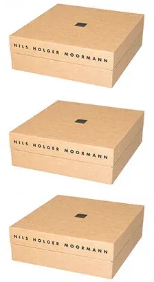 Nils Holger Moormann Archivbox für FNP Regal, 3-er Set Karton natur mehrfarbig, Designer Nils Holger Moormann, 10.8x32.5x34 cm