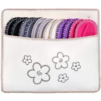 ONVAYA ABS Gästehausschuhe Blumen | Creme | 6er Set | Antirutsch | Gästepantoffel | Hausschuhe | aus Filz - 41/42 EU