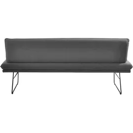 K+W Komfort & Wohnen K+W KOMFORT & WOHNEN, grau, B:195cm H:87cm T:65cm, Sitzbänke, Polsterbank, Spitzkissenoptik, Sitzsteppung, hoher Sitzkomfort, in 2 Größen, wählbar