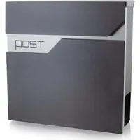 BITUXX Design Briefkasten MS-16442 Anthrazit inkl. Zeitungsfach