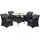 MCW Poly-Rattan Garnitur 5-tlg. Anthrazit
