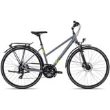 2R Manufaktur Trekkingrad TRX21 Trapez, 21 Gang Shimano RD-TX-800-7 Schaltwerk, Kettenschaltung, Damenrad 28 Zoll schwarz/grau schwarz 56 cm