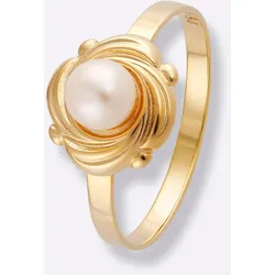 Fingerring LADY Gr. 18, silber (silber vergoldet 925), Fingerringe, Damen, 18, Metall-Gold, Metall, Gold