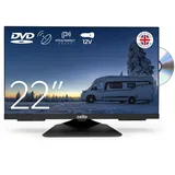 Cello C2224F Trav 22" Full HD DVD Camping Reise TV mit Rahmenlos Integrierter DVD-Player Triple Tuner (DVB-C/-S2/-T2) Pitch Perfect Sound Wohnmobil Wohnwagen LKW Boot [2024]