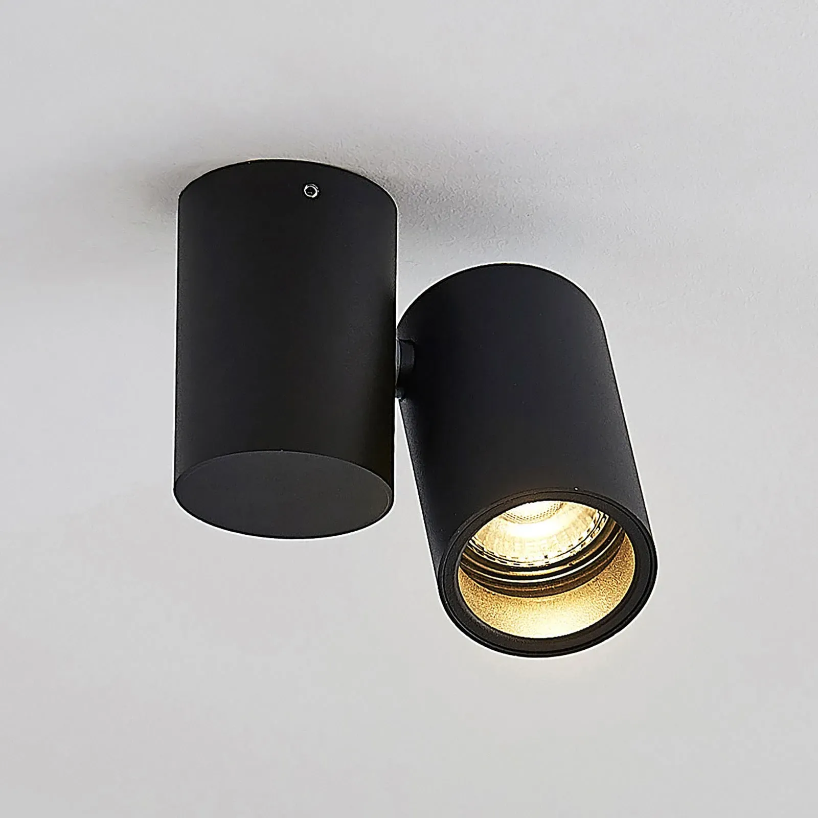 Deckenleuchte Arcchio, Gesina, dimmbar, Schwarz, für Wohnzimmer, Metall, Modern - 11.6 - 5.7 - 11.5