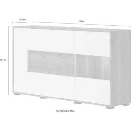 PLACES OF STYLE Kommode »Stela« mit Push-to-open und Soft-Close-Funktion weiß