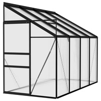 vidaXL Gewächshaus UV-beständig Treibhaus Garten Tomatenhaus Pflanzenhaus Frühbeet Gartenhaus Anthrazit Aluminium 5,02m3 PC-Platte