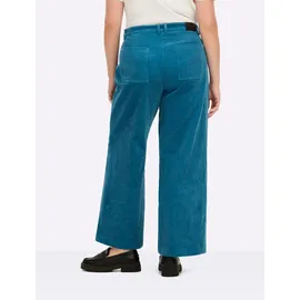sheego Cordhose Klassisch Blau 58