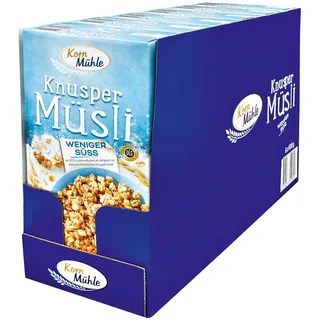 Kornmühle Knusper Müsli weniger süß 600 g, 6er Pack