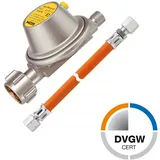 GOK Gasregler Wohnwagen/ Caravan 30mbar mit 40cm Schlauch RVS8