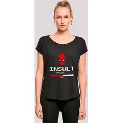 T-Shirt F4NT4STIC "Marvel Deadpool Insult Loading", Damen, Gr. S, schwarz, Obermaterial: 100% Baumwolle, casual, regular fit, Rundhals, Kurzarm ohne Bündchen, Shirts, Print