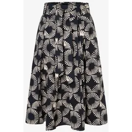 More & More A-Linien-Rock Damen Beige/Schwarz Bedruckt 38