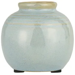 IB Laursen Mini Vase mit Rillen, H7,5/Ø8 cm, mint green