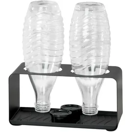 Wenko Flaschenhalter Wave 23,5 x 11,5 x 11,5 cm Schwarz
