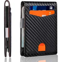 BestZings - Brieftasche Herren - RFID geldbörse - Cardholder Herren - Ridge Wallet - Lockcard Wallet - Portemonnaie Herren - Mini geldbörse Herren - Geldklammer Herren - Herren Portemonnaie