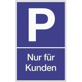 HP Autozubehör Parkplatzbeschilderung Parken f.Kunden L250xB400mm Ku.blau/weiß