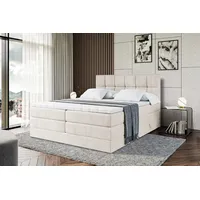 Altdecor Boxspringbett mit Matratze und Lattenrost Topper, Polsterbett mit