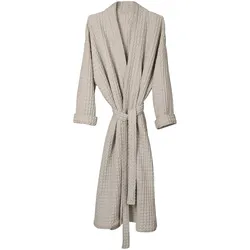 The Organic Company - Big Waffle Bademantel, M / L, stone