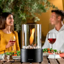 InnovaGoods Bioethanol-Tischkamin One Size Glas Stein schwarz
